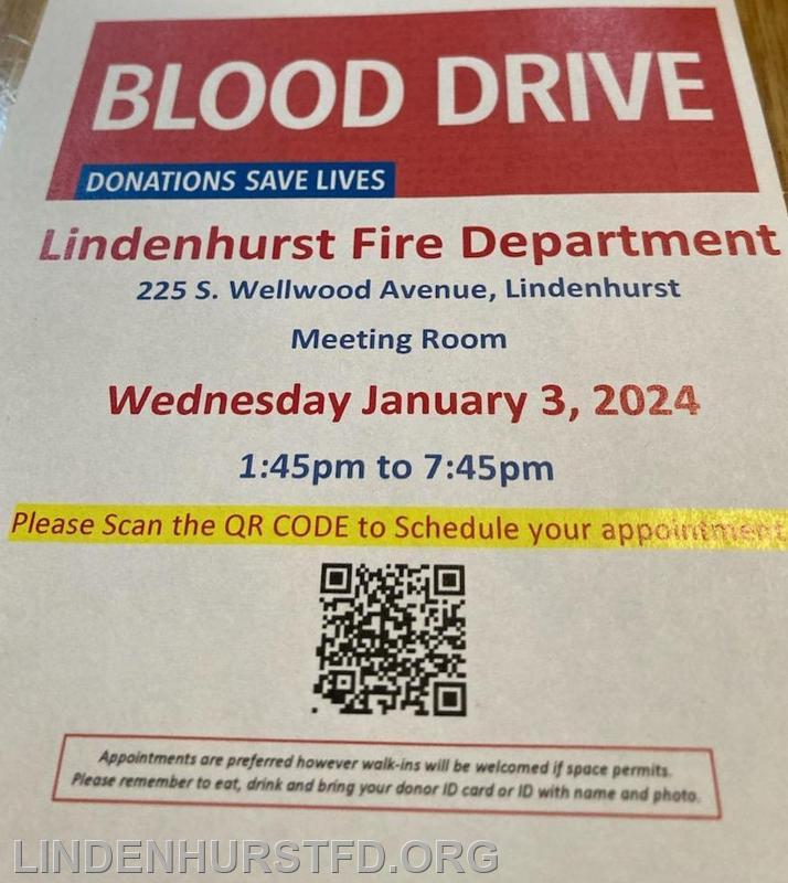 Blood Drive - Lindenhurst Fire Department